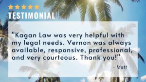 Testimonial for Kagan Law Firm, personal injury attorneys