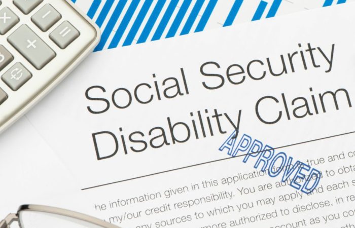 Graphic illustrating social security disability denial and approval.